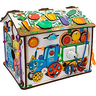 Бизиборд домик "Мини Ферма", KimToys